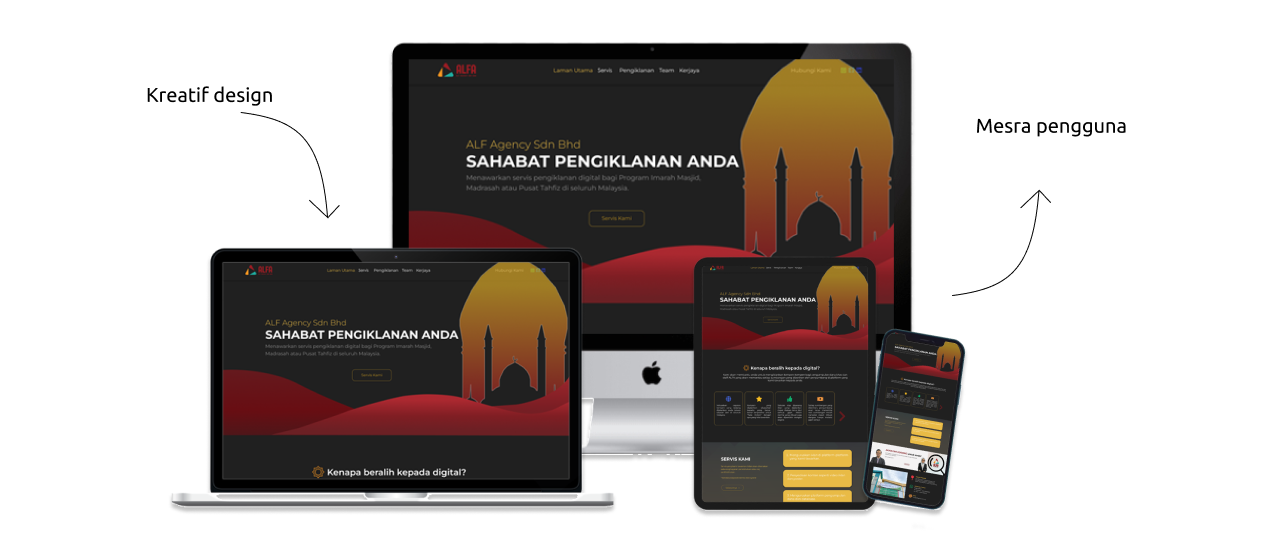 servis bina website custom ALF Agency 2023